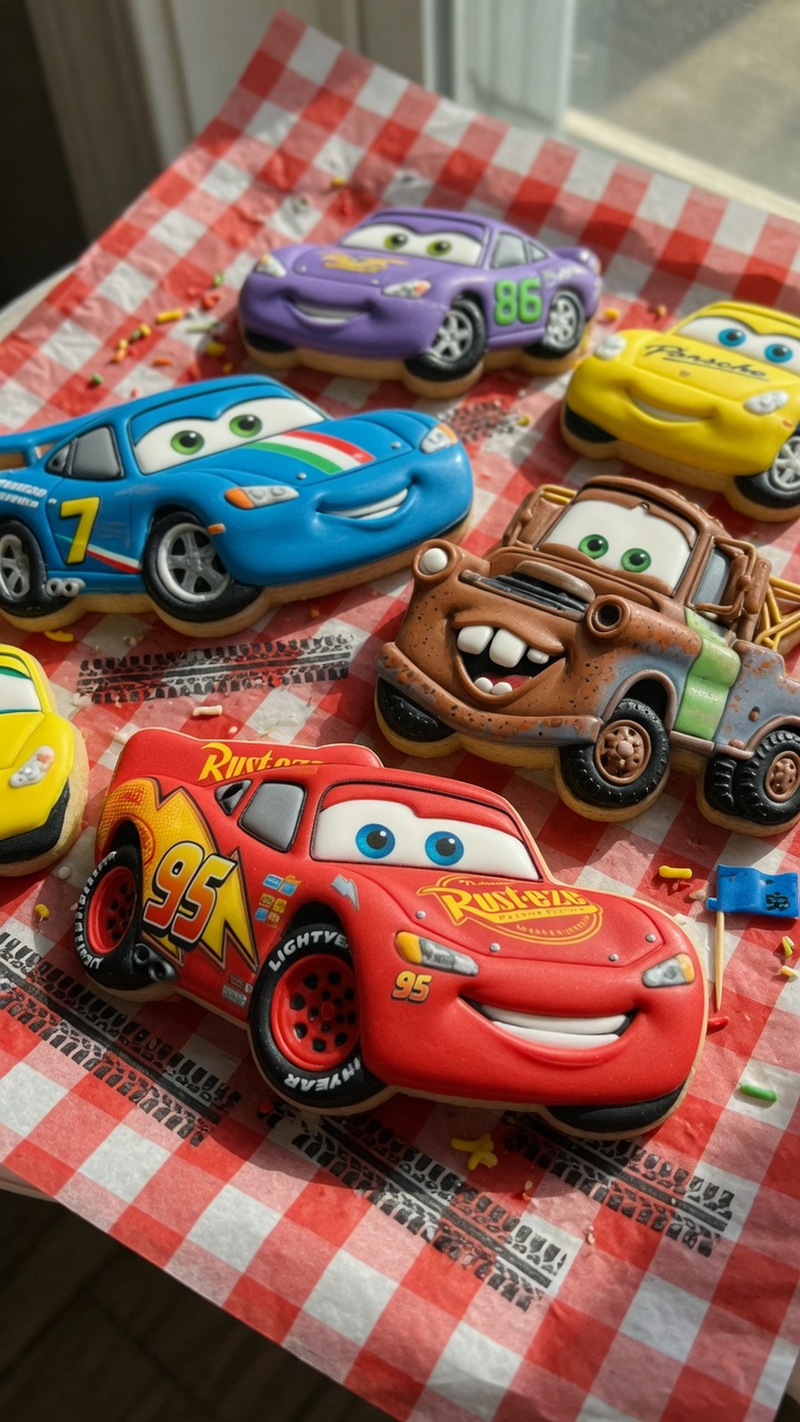 031 Creative Disney Cars Cookie Designs for Your Childs Birthday Party - Themed Ideas