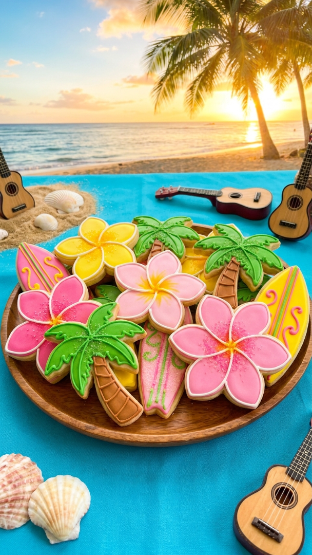 031 Fun Luau Cookie Ideas for Kids Birthdays - Themed Ideas