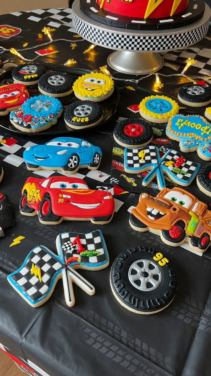 034 Exciting Disney Cars Birthday Party Cookie Designs - Themed Ideas