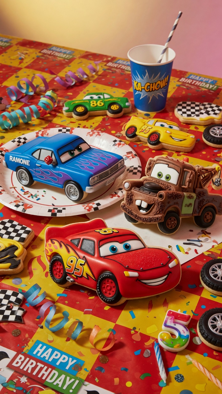 036 Adorable Disney Cars Birthday Party Cookie Ideas - Themed Ideas