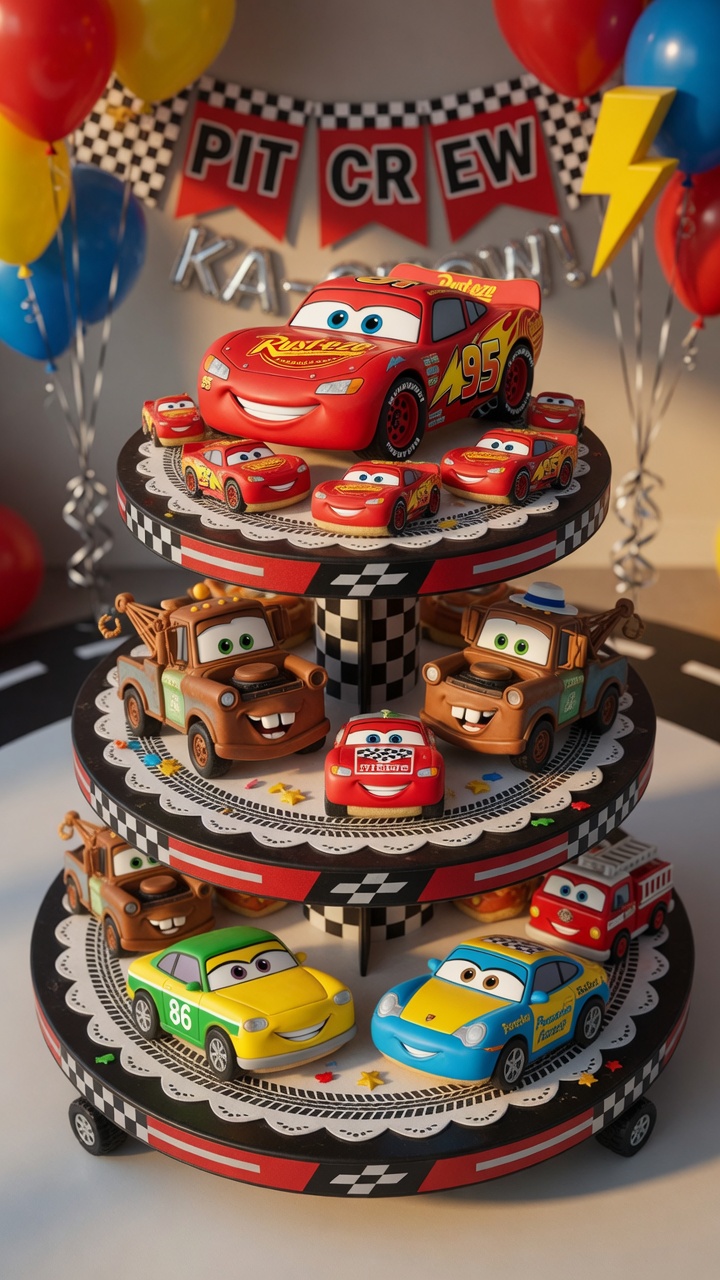 038 Fun and Colorful Disney Cars Cookie Designs for Parties - Themed Ideas