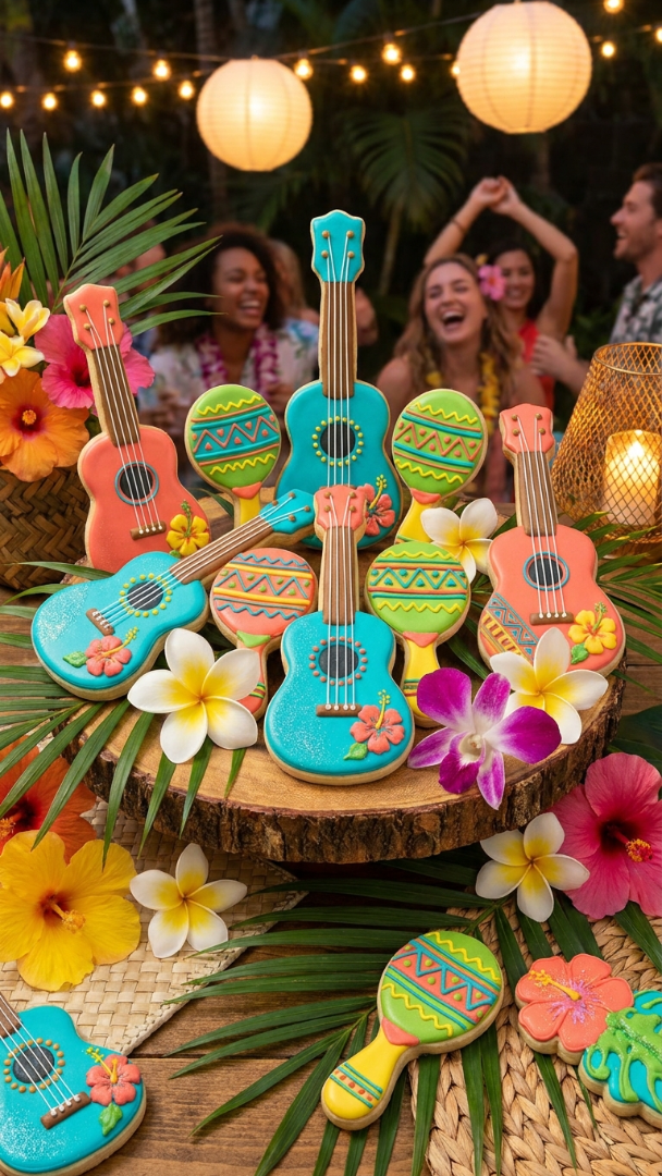 039 Musical Instrument Luau Cookie Designs for Kids - Themed Ideas