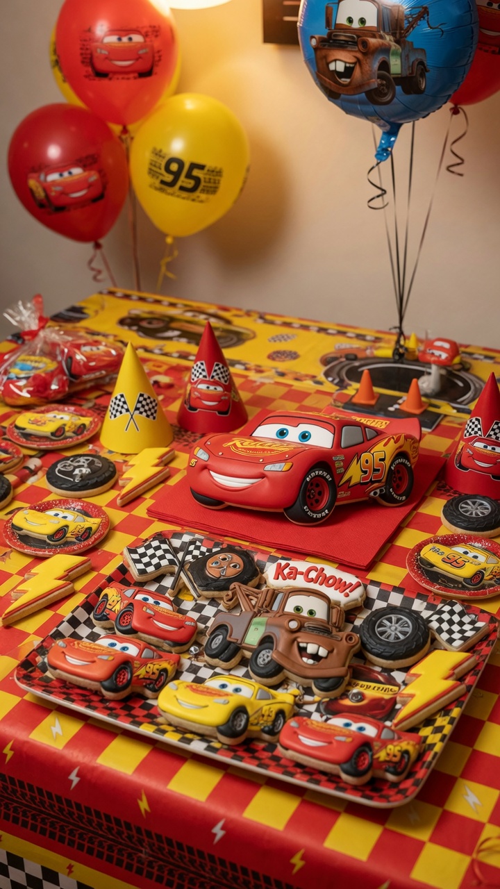 040 Creative Disney Cars Birthday Cookies Ideas for Kids - Themed Ideas