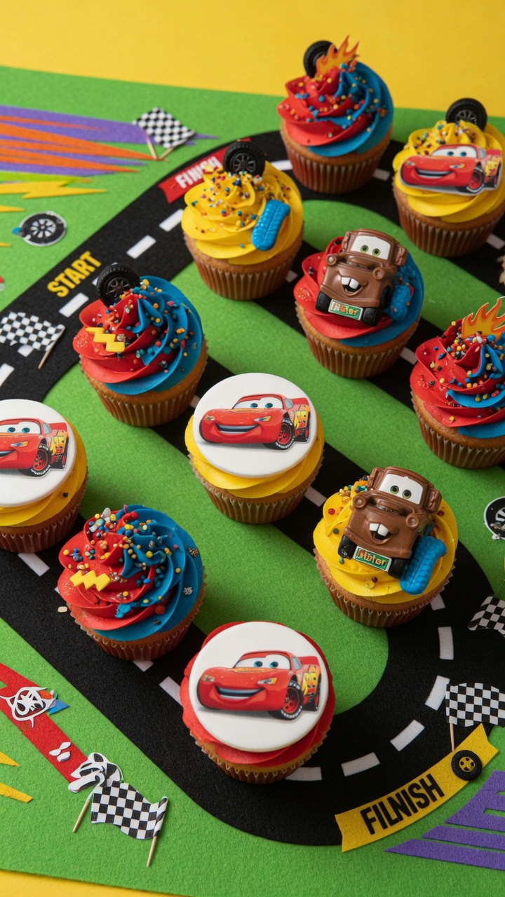 041 Creative Disney Cars Cupcake Ideas for Your Kids Birthday Party - Themed Ideas