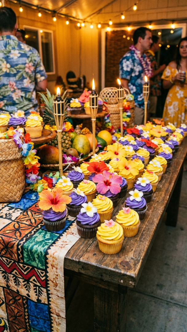 049 Luau Birthday Party Cupcake Inspiration for Kids - Themed Ideas