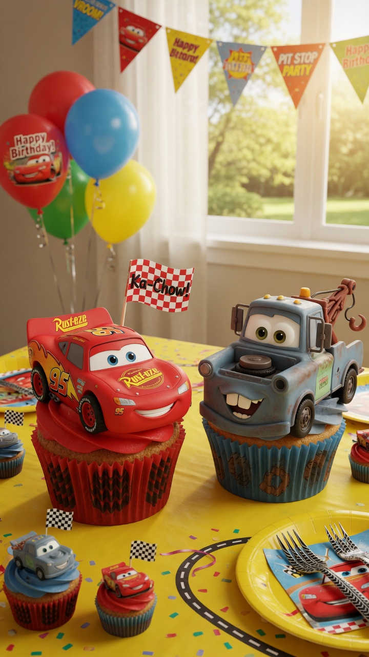050 Exciting Disney Cars Cupcakes Ideas for a Memorable Birthday Party - Themed Ideas