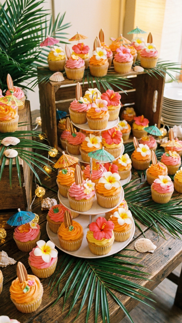 050 Fun and Festive Luau Cupcake Ideas for Your Next Birthday Bash - Themed Ideas
