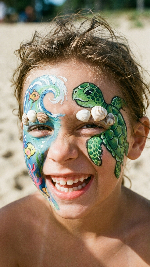 052 Adorable Luau Face Painting Designs for Kids - Themed Ideas