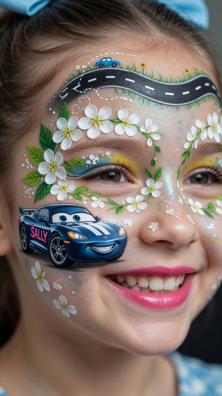 053 Creative Disney Cars Face Paint Ideas Sally Design - Themed Ideas