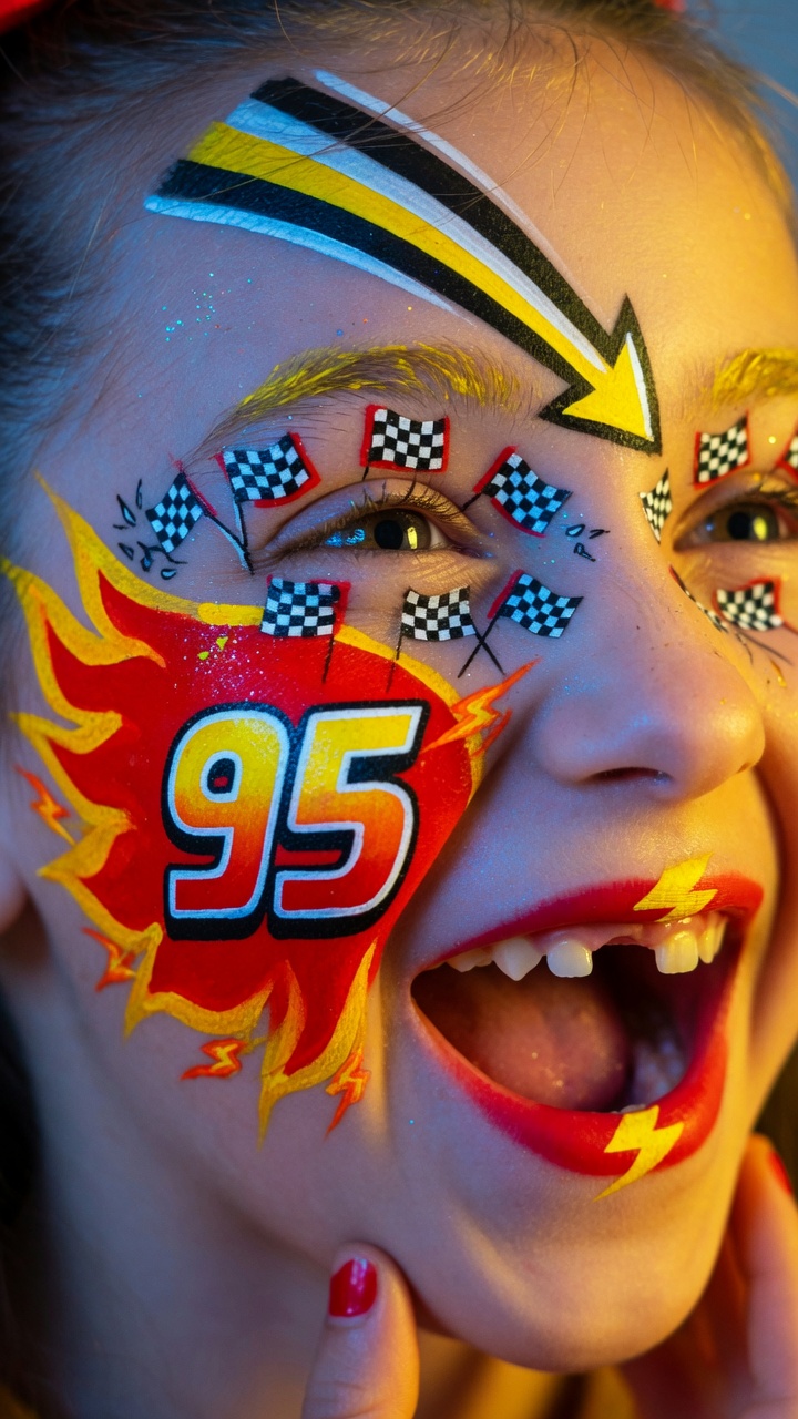 054 Exciting Disney Cars Face Painting Ideas Number 95 Design - Themed Ideas