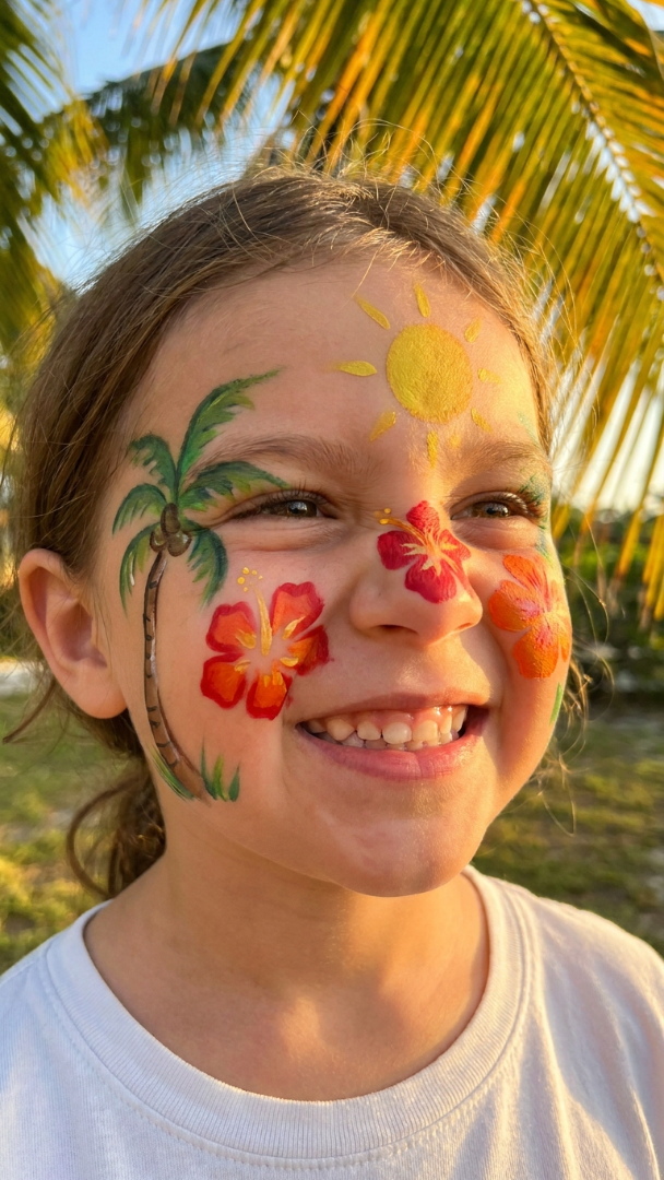 060 Enchanting Luau Face Painting Ideas with Tropical Scenes - Themed Ideas