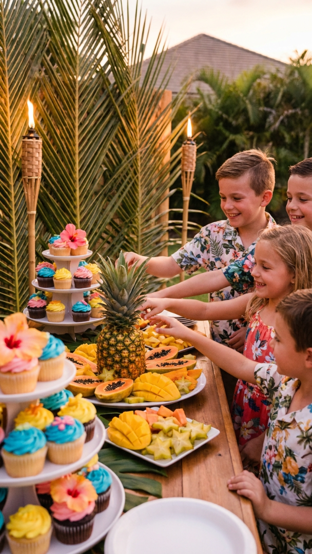 062 Creative Luau Dessert Table Decorations for Kids - Themed Ideas