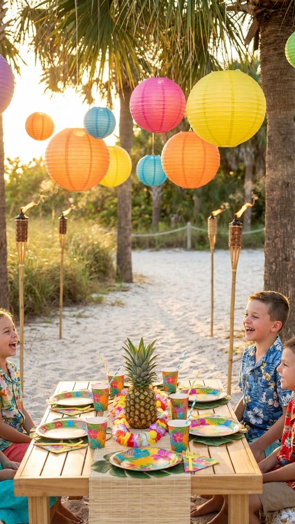 064 Fun and Easy DIY Luau Party Decorations for Kids - Themed Ideas