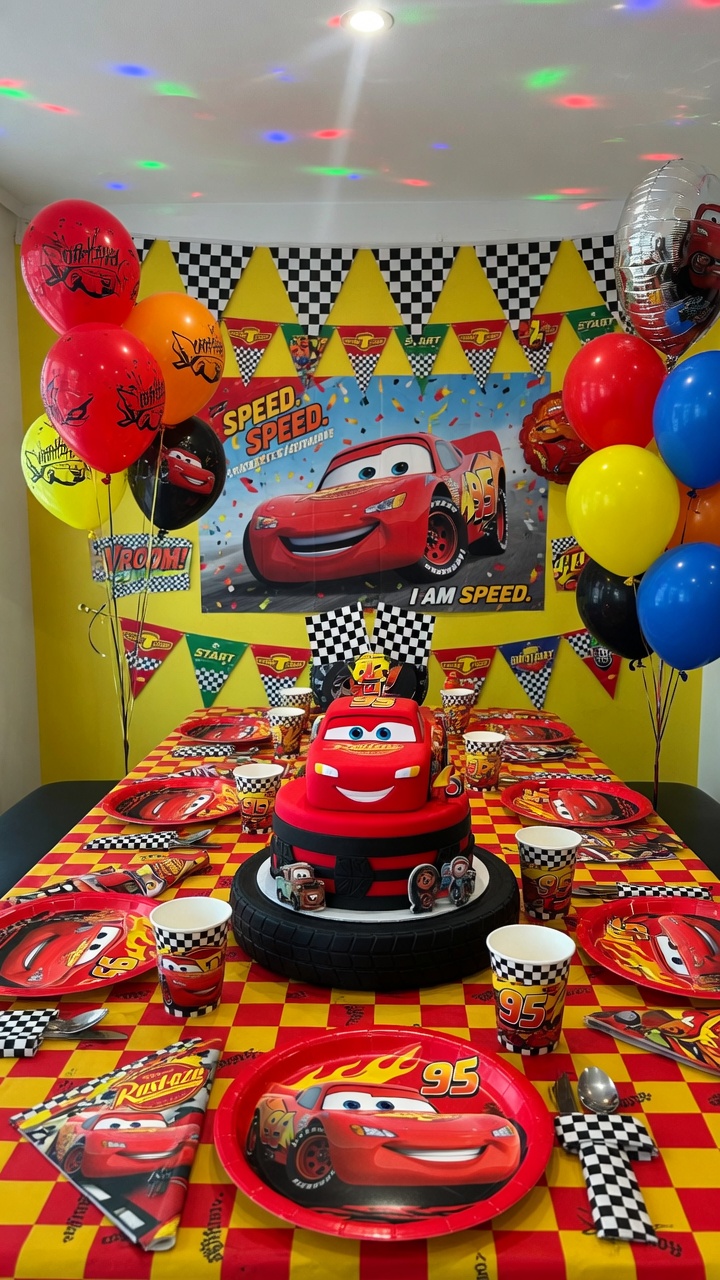 066 Bright Disney Cars Birthday Party Decor Ideas for Kids - Themed Ideas