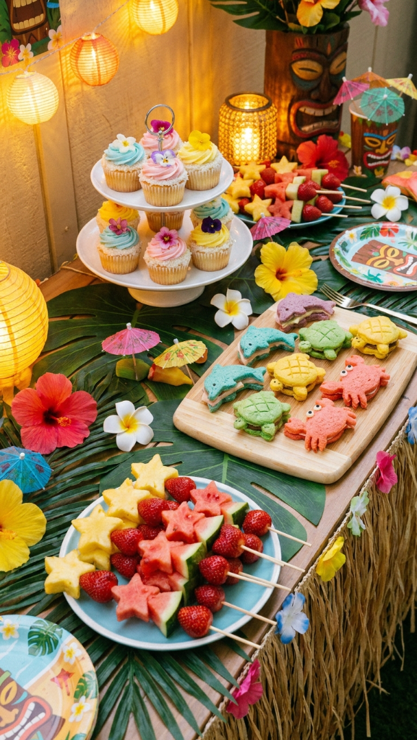 080 Fun and Colorful Luau Snacks Ideas for Kids Birthday Parties - Themed Ideas